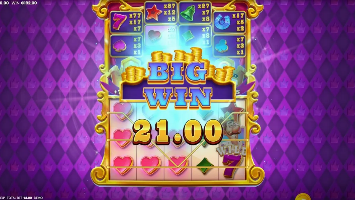Tampilan visual slot King of 7's dengan simbol mahkota dan angka 7
